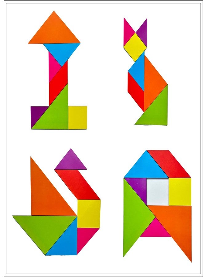 TodFod Wooden Tangram Puzzle | Brain Booster Game for Kids | STEM Learning Pattern Blocks | Educational Toy for Creative Thinking | Junior Edition 1+ Years - Image 4